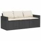 Preview: 6-tlg. Garten-Sofagarnitur mit Kissen Schwarz Poly Rattan