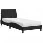 Preview: Bett mit Matratze Schwarz 90x190 cm Samt