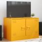 Preview: ARDEBO.de - TV-Schrank Senfgelb 67x39x44 cm Stahl