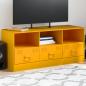 Preview: ARDEBO.de - TV-Schrank Senfgelb 99x39x44 cm Stahl