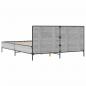 Preview: Bettgestell Grau Sonoma 150x200 cm Holzwerkstoff und Metall