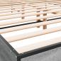 Preview: Bettgestell Grau Sonoma 135x190 cm Holzwerkstoff und Metall