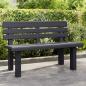 Preview: ARDEBO.de - Gartenbank Anthrazit 110x52x71 cm Polypropylen