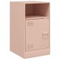 Preview: Nachttische 2 Stk. Rosa 34,5x39x62 cm Stahl