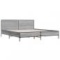 Preview: Bettgestell Grau Sonoma 180x200 cm Holzwerkstoff und Metall