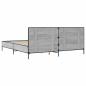 Preview: Bettgestell Grau Sonoma 200x200 cm Holzwerkstoff und Metall