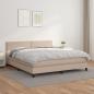 Preview: ARDEBO.de - Boxspringbett Matratze Cappuccino-Braun 160x200 cm Kunstleder