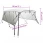 Preview: 3-Bow Bimini-Top mit Mesh-Seitenteilen 183x(137-152)x137 cm