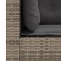 Preview: Gartensofa mit Kissen 3-Sitzer Grau Poly Rattan