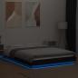 Preview: Bettgestell mit LED Schwarz 135x190 cm Holzwerkstoff