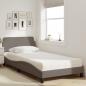 Preview: Bett mit Matratze Taupe 100x200 cm Stoff