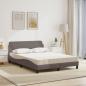 Preview: Bett mit Matratze Taupe 140x190 cm Stoff