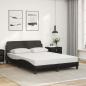 Preview: Bett mit Matratze Schwarz 140x190 cm Kunstleder