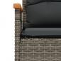 Preview: 4-tlg. Garten-Sofagarnitur mit Kissen Grau Poly Rattan