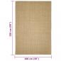 Preview: Teppich Natur Sisal 100x150 cm