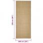 Preview: Teppich Natur Sisal 100x250 cm