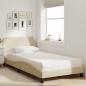 Preview: Bett mit Matratze Creme 100x200 cm Stoff