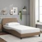 Preview: Bett mit Matratze Cappuccino-Braun 100x200 cm Kunstleder