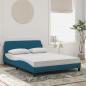 Preview: Bett mit Matratze Blau 120x200 cm Samt