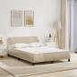 Preview: Bett mit Matratze Creme 140x190 cm Stoff