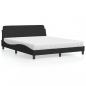 Preview: ARDEBO.de - Bett mit Matratze Schwarz 160x200 cm Samt