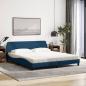 Preview: Bett mit Matratze Blau 180x200 cm Stoff