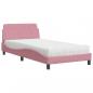 Preview: Bett mit Matratze Rosa 100x200 cm Samt