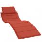 Preview: Sonnenliegen-Auflage Melange Rot 186x58x3 cm Stoff