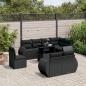 Preview: ARDEBO.de - 9-tlg. Garten-Sofagarnitur mit Kissen Schwarz Poly Rattan