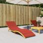 Preview: Sonnenliegen-Auflage Melange Rot 200x60x4 cm Stoff