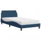 Preview: Bett mit Matratze Blau 100x200 cm Stoff