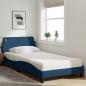 Preview: Bett mit Matratze Blau 100x200 cm Stoff