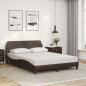 Preview: Bett mit Matratze Braun 140x190 cm Kunstleder