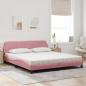 Preview: Bett mit Matratze Rosa 180x200 cm Samt