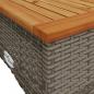 Preview: 3-tlg. Garten-Sofagarnitur mit Kissen Grau Poly Rattan