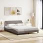 Preview: Bett mit Matratze Taupe 160x200 cm Stoff