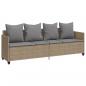 Preview: 5-tlg. Garten-Sofagarnitur mit Kissen Beige Poly Rattan