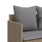 Preview: 5-tlg. Garten-Sofagarnitur mit Kissen Beige Poly Rattan