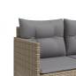 Preview: 5-tlg. Garten-Sofagarnitur mit Kissen Beige Poly Rattan