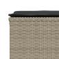 Preview: 5-tlg. Garten-Sofagarnitur mit Kissen Hellgrau Poly Rattan