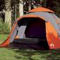 Preview: ARDEBO.de - Kuppel-Campingzelt 3 Personen Grau und Orange Quick Release