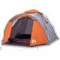 Preview: Kuppel-Campingzelt 3 Personen Grau und Orange Quick Release