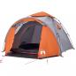 Preview: Kuppel-Campingzelt 3 Personen Grau und Orange Quick Release