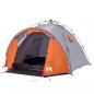 Preview: Kuppel-Campingzelt 3 Personen Grau und Orange Quick Release