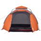 Preview: Kuppel-Campingzelt 3 Personen Grau und Orange Quick Release