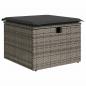 Preview: 7-tlg. Garten-Sofagarnitur mit Kissen Grau Poly Rattan