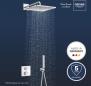 Preview: GROHE Precision Cube Duschsystem, Quickfix, Unterputz, mit Vitalio Rain Mono 310 Cube, chrom (34879000)