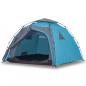 Preview: Kuppel-Campingzelt 4 Personen Blau Quick Release