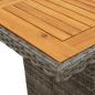 Preview: Gartentisch mit Akazienholz-Platte Grau 240x90x75cm Poly Rattan