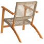 Preview: Gartenstühle 2 Stk. Beige Poly Rattan und Akazienholz